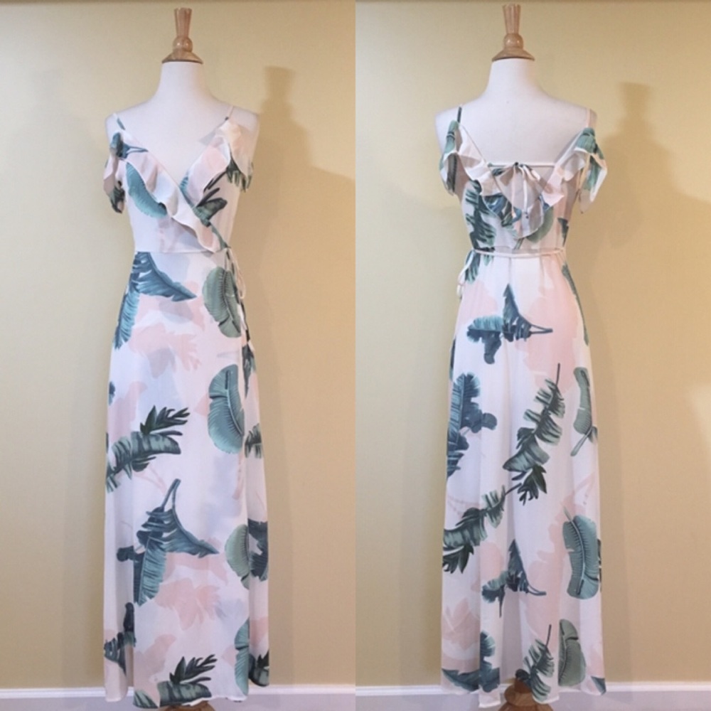 Cold Shoulder Tie Back Floral Dress - Picture 3 of 6
